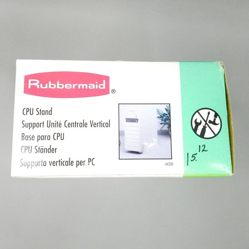Rubbermaid 6230 Vertical CPU Stand 6.75" W Vtg 95 - Picture 6 of 9